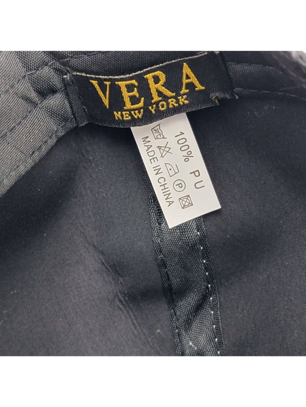 Vera New York Adjustable Fit Silver Rhinestone Baseball Cap With Red & Green St - Picture 6 of 11